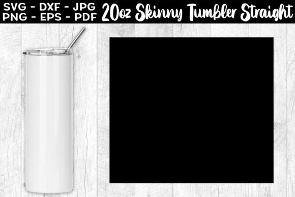 20oz Skinny Tumbler Straight Full Wrap Graphics
