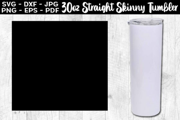 30oz Blank Tumbler Template Straight PNG: Graphics & Print Templates
