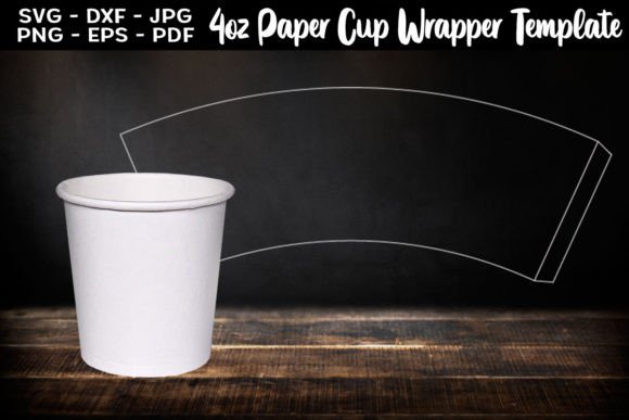 4oz Paper Cup Wrapper Template