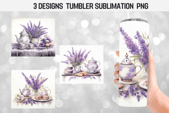 Afternoon Tea Shabby Chic Tumbler Wrap: Graphics for Crafts