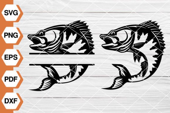 Bass Fish SVG Graphics & Illustrations EP132