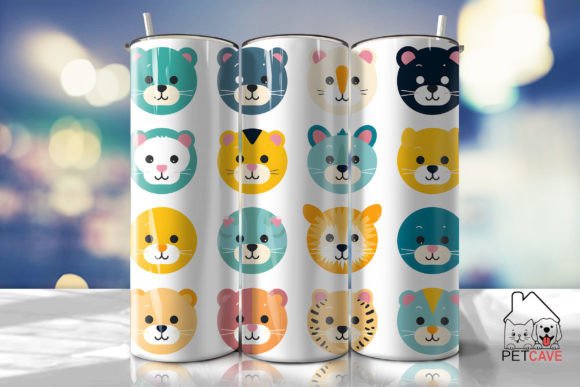 Cat Lover Pop Art Tumbler Graphics for Crafts