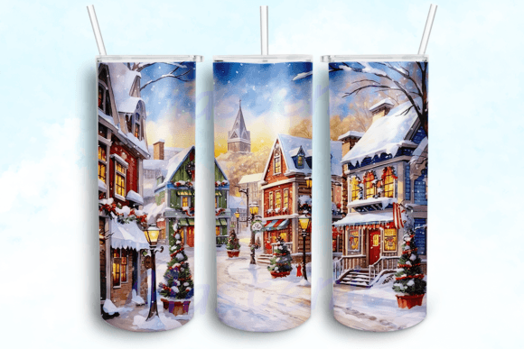 Christmas Village Delights Tumbler: Graphics for Local Crafts Brands