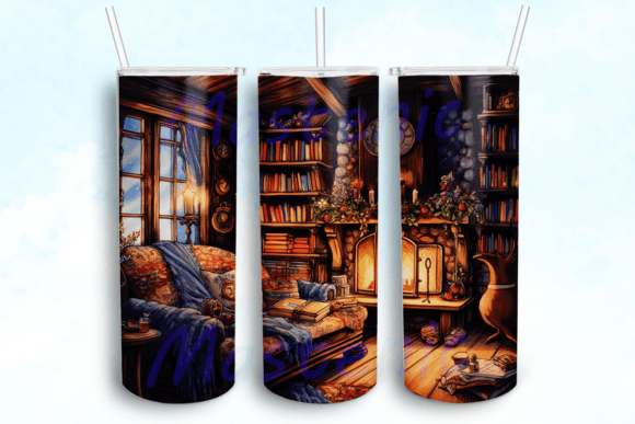 Cozy Fireplace Moments Tumbler Graphics for Crafts