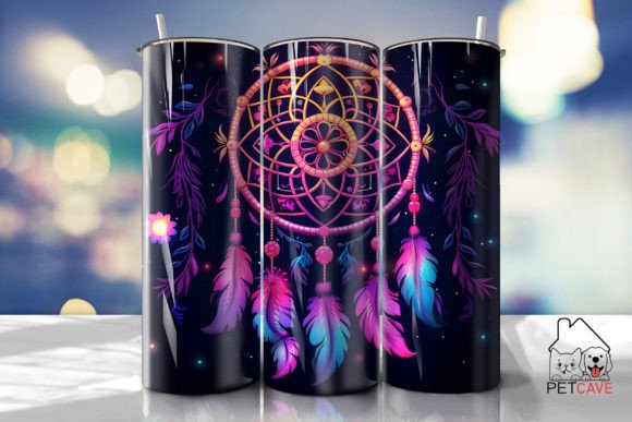 Digital Dream Catcher Tumbler Wrap: Graphics for Crafts & Branding