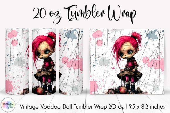 Halloween Voodoo Doll Tumbler Wrap PNG Graphics