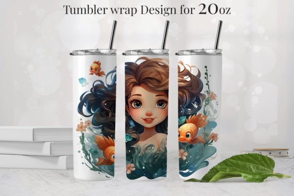Mermaid Tumbler Graphics & Illustrations