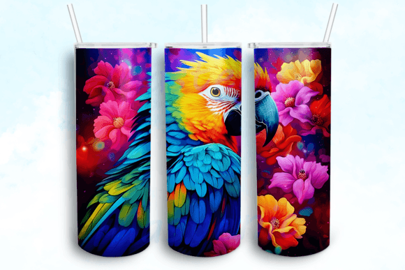Parrot 20 Oz Skinny Tumbler Sublimation