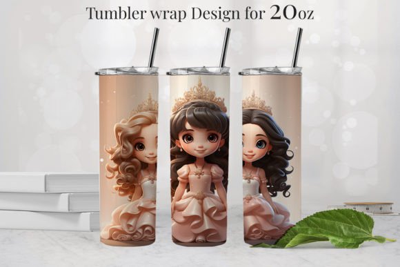 Princess Tumbler Design 20oz: Graphics & Illustrations