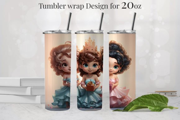 Princess Tumbler Design 20oz Graphics & Illustrations