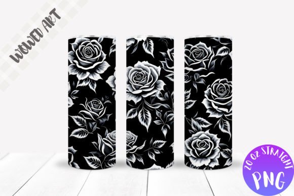 Roses Pattern Tumbler Wrap: Graphics for Local Crafts Branding