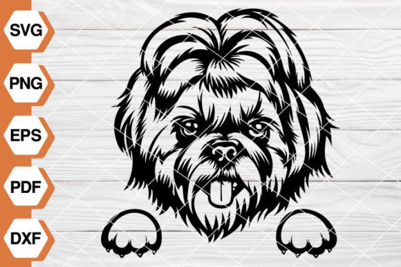Shih Tzu SVG, Peeking Shih Tzu EP-134: Friendly Illustrations & Graphics for Local Brands